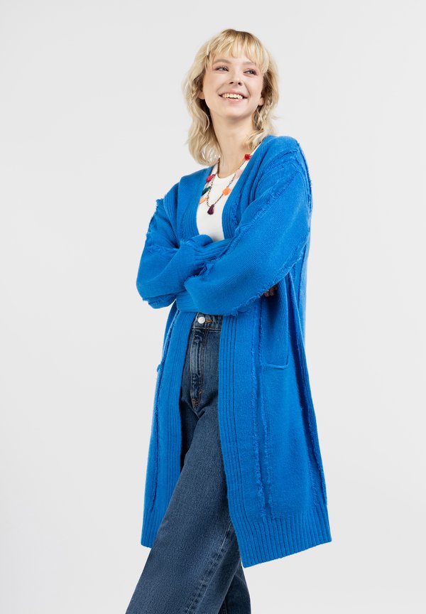 LONG - Strickjacke - blau