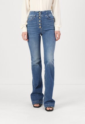 Elisabetta Franchi TROUSERS - Bootcut jeans - blue denim