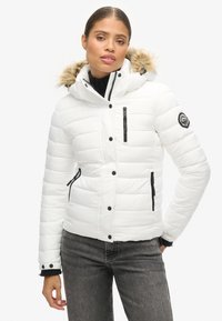 Superdry & Co HOODED PUFFER  - Winterjas - white