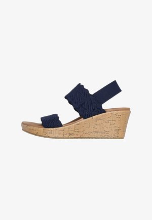 Skechers Sandalen met sleehak - azul