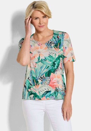 MIT HERZAUSSCHNITT - T-shirt print - colourful patterned
