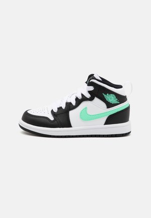 JORDAN 1 MID UNISEX - Vysoké tenisky - white/green glow/black