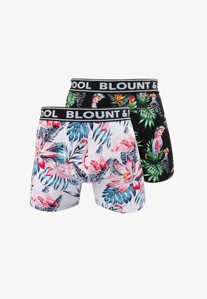 Blount & Pool, CACADUA 2-PACK - Lyhytlahkeiset bokserit - black white