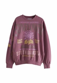 Next SUNFLOWER FLORAL CREW NECK  RELAXED FIT   - Sportska majica - mauve purple