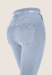 Freddy 7/8 CON VITA ALTA E DETTAGLI CUT OUT - Jeggings - light blue seams on tone