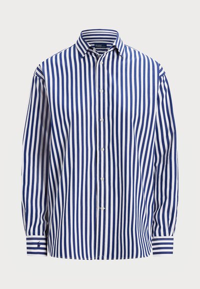 Polo Ralph Lauren RELAXED FIT STRIPED COTTON SHIRT - Button-down blouse - fall royal/white