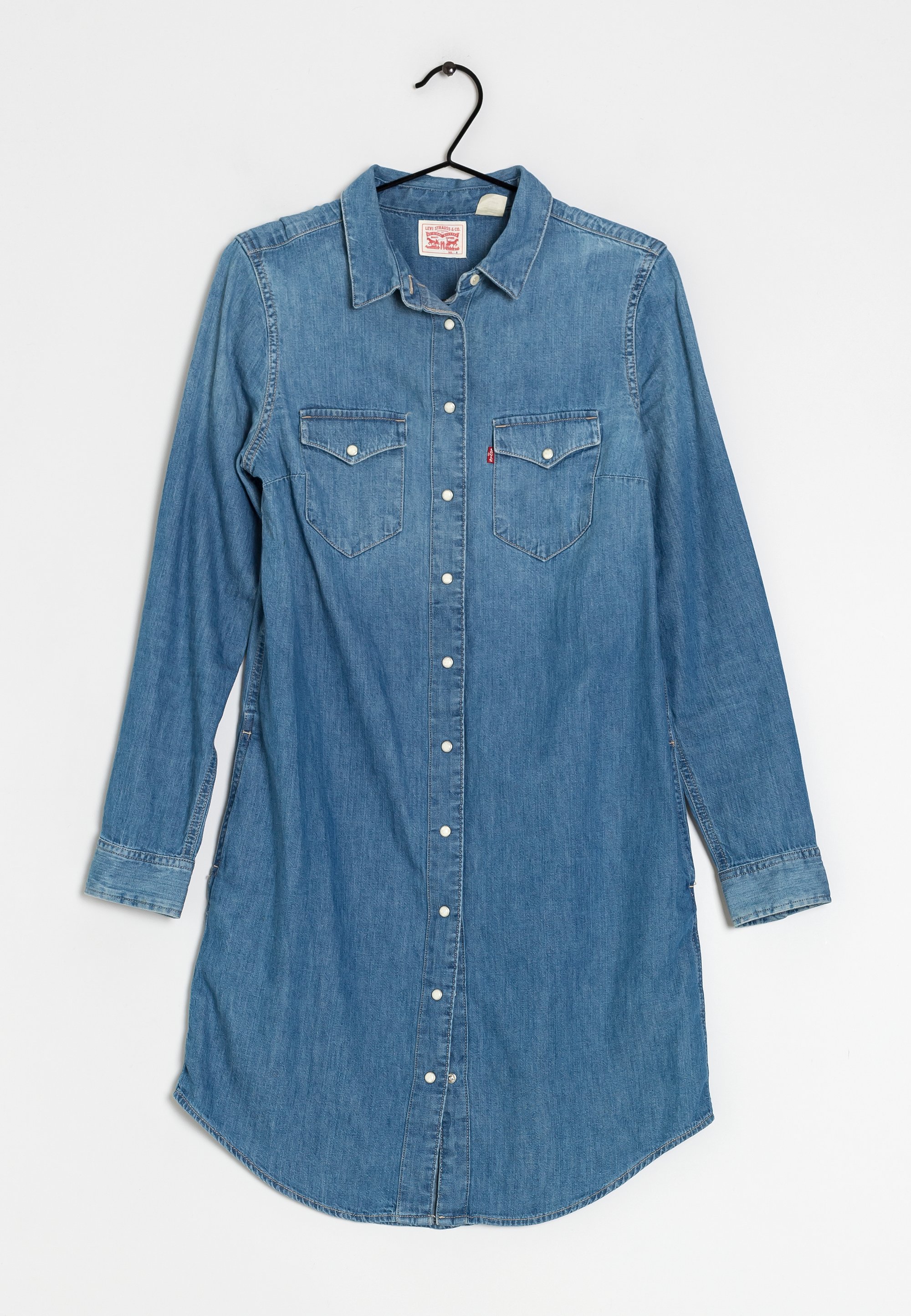 grey denim dress Women's Eleanor Denim Midi Shirt Dress – Wash Lab Grey Moon / S