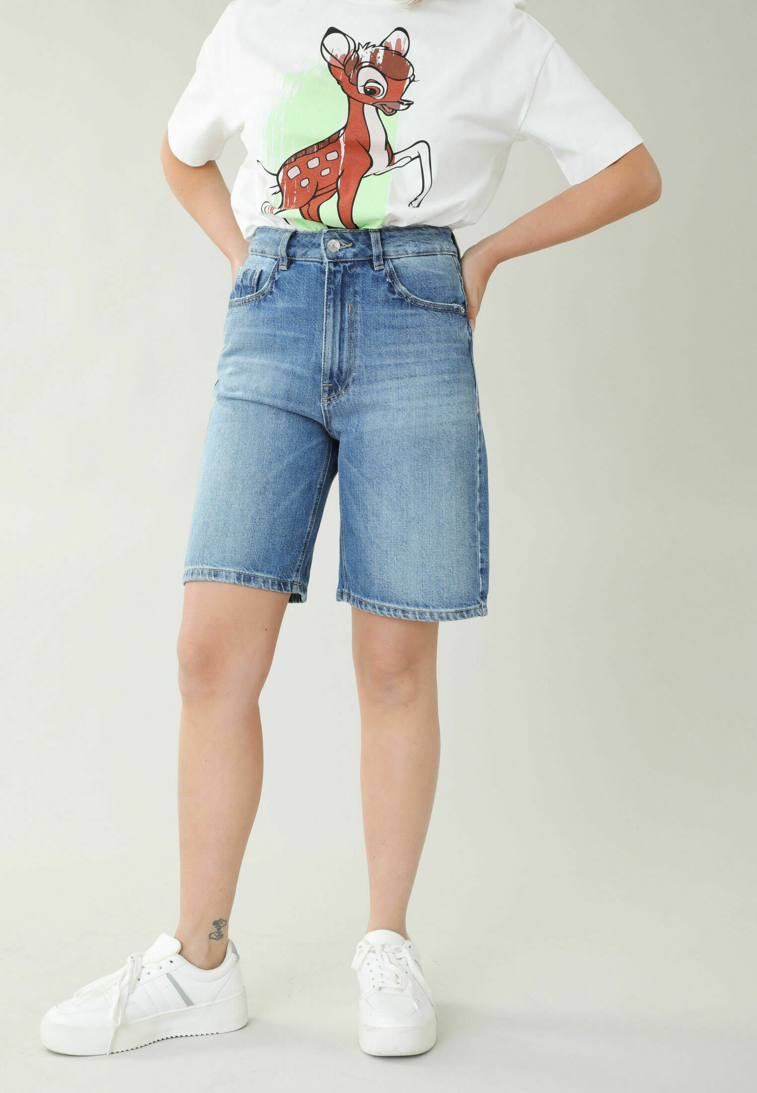 Shorts vaqueros high waist Azul Vaquero Mujer | Vaqueros Pimkie —  Beansandcroydon