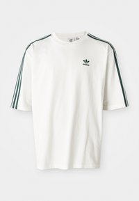 OVERSIZE TEE - Print T-shirt - off white/collegiate green