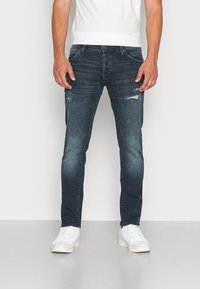 Jack & Jones JJIGLENN JJFOX - Calças de ganga de perna direita - grey denim