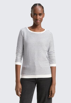 STRIPED JACQUARD  - Striktrøje - blue/white