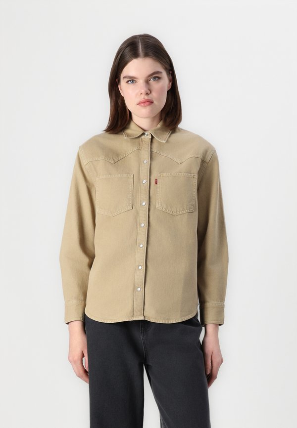 TEODORA WESTERN SHIRT - Button-down blouse - dusty travertine
