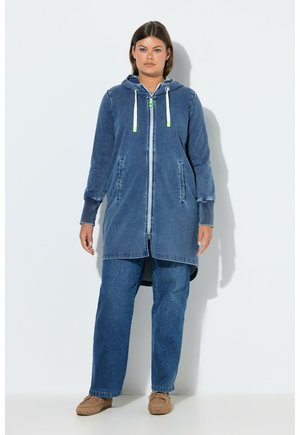 LOOK LONGLINE - Felpa con zip - blue denim