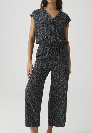 OPUS MID RISE CROPPED WIDE FIT PRINT - Jumpsuit - coal blue