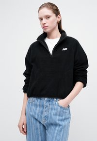 New Balance HALF ZIP - Flīsa džemperis - black