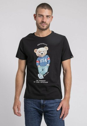 Ritchie Jeans COL ROND JOULIO - T-shirt imprimé - noir