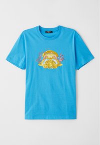 HOTFIX FOUNTAIN CREST EMBROIDERY - Potiskana majica - bright blue