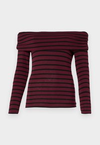 ONLGLAMOUR OFF SHOULDER - T-shirt à manches longues - burgundy/black