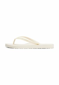Tommy Hilfiger TEXTURED LOGO FLIP-FLOPS - Pool shoes - ivory petal