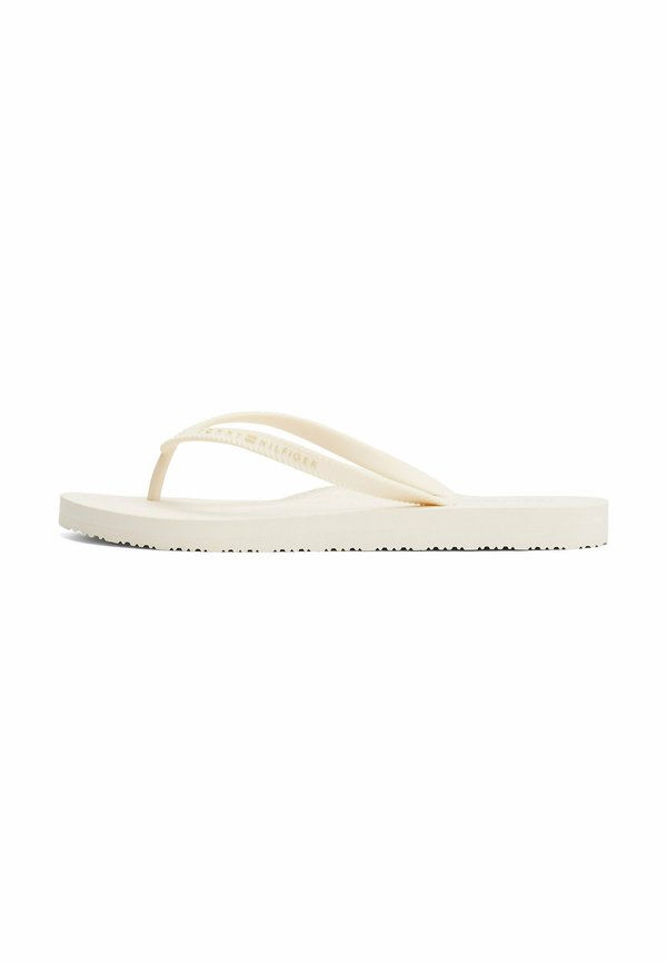 TEXTURED LOGO FLIP-FLOPS - Bade-Zehentrenner - ivory petal