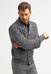 Pier One - Cardigan - dark grey melange Miniaturebillede 1