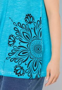 Ulla Popken MANDALA MOTIF TANK - Top - deep aqua