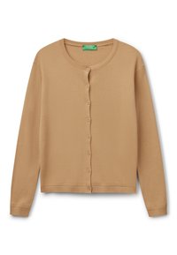 United Colors Of Benetton Damen Strickjacke - Langärmelig, 3D-Häkeloptik, Lässiger Style