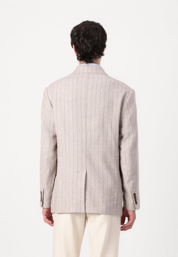 SLHRELAXED MALIK SUN PINSTRIPED - Blazer jacket - oatmeal2