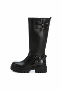 Stivali con plateau - black