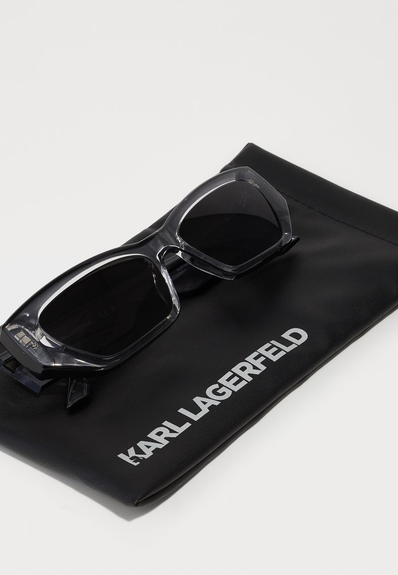 Karl Lagerfeld Silver Transparent Sunglasses with Black Lenses Kits.com -- Karl Lagerfeld KL6137 main image 4