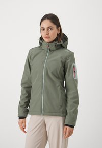 CMP - WOMAN JACKET ZIP HOOD - Soft shell jacket - salvia Thumbnail Image 1