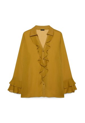 Fiorella Rubino, BLUSA CON VOLANT - Hemdbluse - giallo