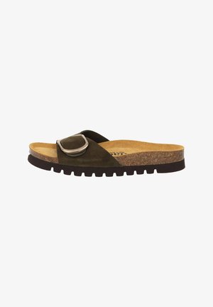 Palado, Pantolette flach - dunkeloliv