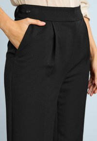 Next TAILORED HOURGLASS WIDE LEG TROUSERS - Püksid - black