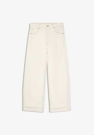 Bershka, BALLOON JEANS WITH BACK BUCKLE 02057054 - Jeans Relaxed Fit - beige