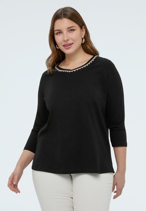 CON CRYSTAL - Langærmet T-shirt - nero