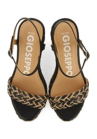 Gioseppo Y DE ALTA CON TRENZADOS PARA TIGARD - Sandalias de cuña - black