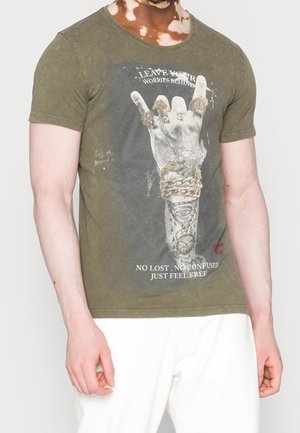 T-shirt imprimé - khaki