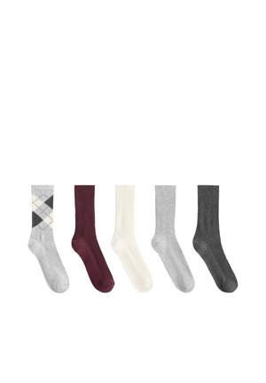 OYSHO, 5 PACK - Chaussettes - burgundy