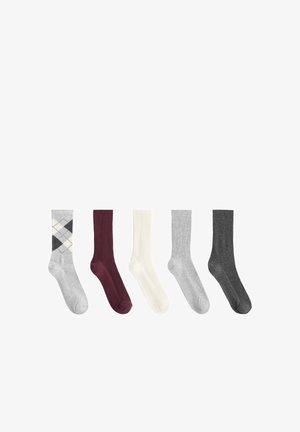 OYSHO, 5 PACK - Chaussettes - burgundy