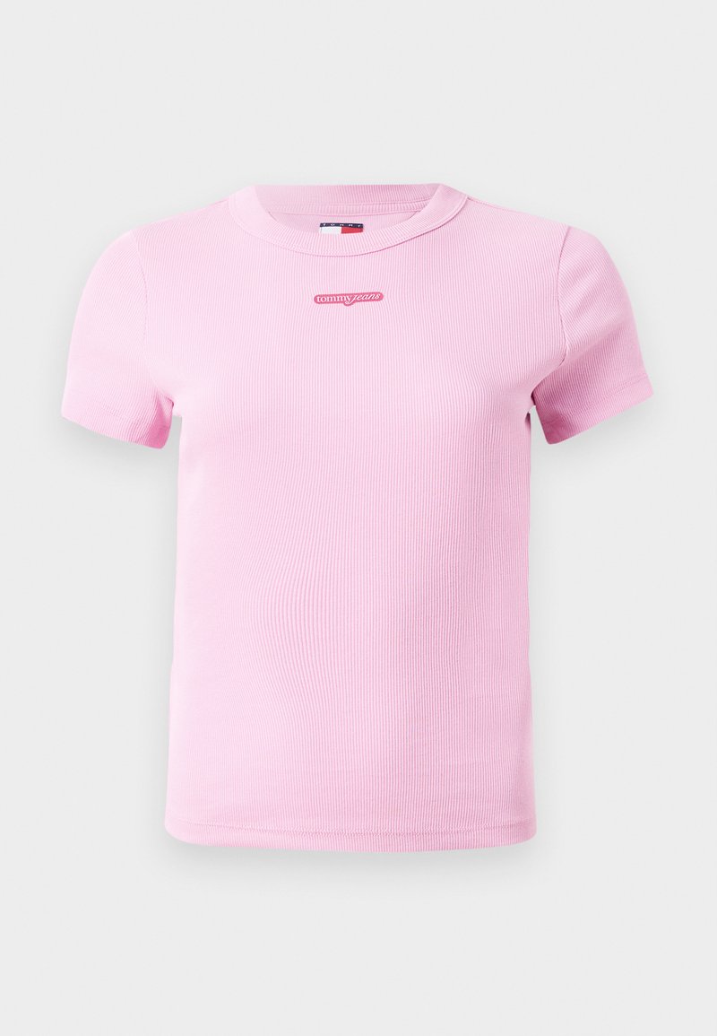 Tommy Jeans T-shirt basic donkerroze Tommy Jeans T-shirt basic donkerroze