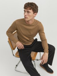 Jack & Jones JJEBASIC CREW NECK NOOS - Trui - otter