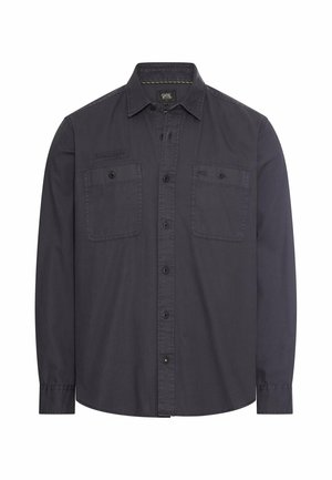 camel active, LANGARMHEMD AUS KERNIGEM CANVAS - Overhemd - dark navy