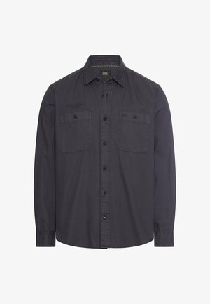 camel active, LANGARMHEMD AUS KERNIGEM CANVAS - Hemd - dark navy