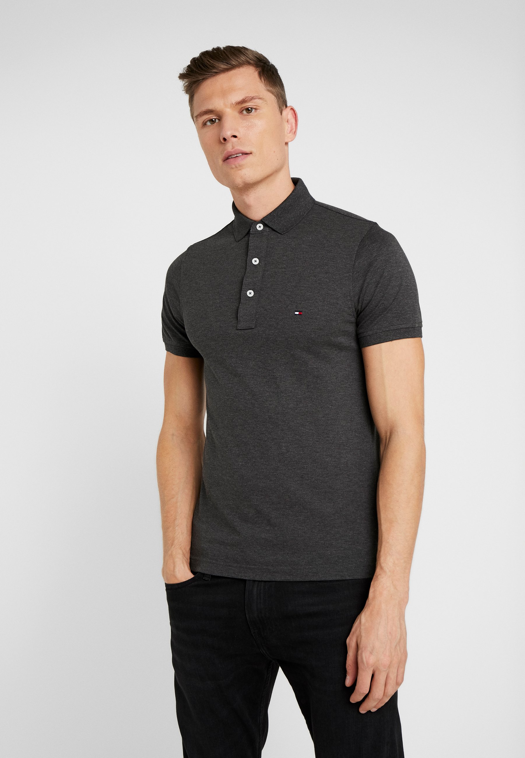tommy hilfiger grey polo shirt