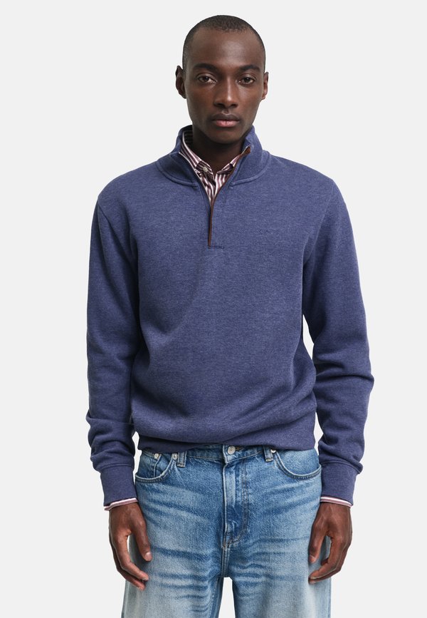 SACKER HALF-ZIP - Strickpullover - blauw