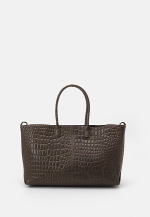 CHELSEA KROKO SHOPPER L GROßER SHOPPER IN KROKODILLEDER-OPTIK - Torba na zakupy - nori green