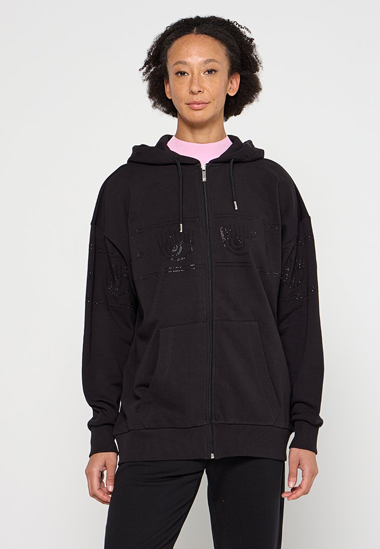 CHIARA FERRAGNI Sweater met rits zwart CHIARA FERRAGNI Sweater met rits zwart