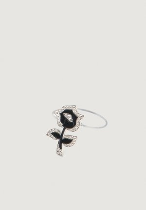BAGUE ROSE NOIRE PAVÉE - Ring - blanc