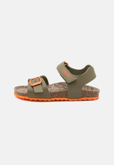 GHITA BOY - Sandales - military/orange